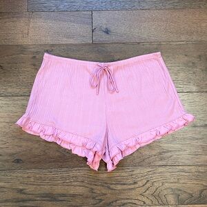 VS Pink Ruffle Hem Sleep Shorts